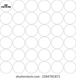 Labels, circular labels for logo, editable for printing