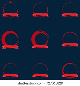 Labels Collection.  Colorful Retro Vector Ribbons, 