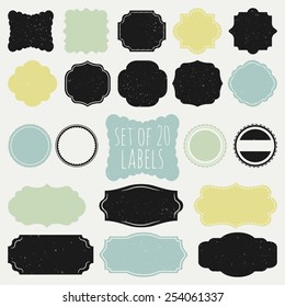 Labels color set. Vector illustration.