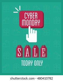 Labels cursor and cyber monday design