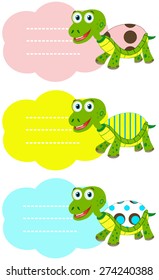 Labels with Cute turtles