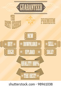 Labels. Design elements with retro vintage design