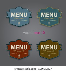 labels for design food and beverages. Vector format is also available