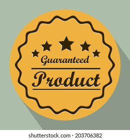 Labels design over green background, vector illustration