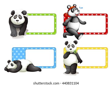 Labels design with pandas illustration