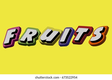 labels design.grunge effect.lettering style name fruits