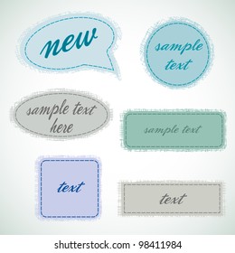 labels and fabric labels with space for text