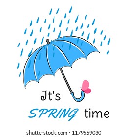 Labels with hand written phrases about spring
