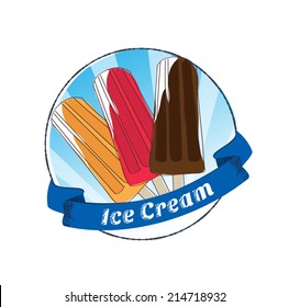 labels ice cream vector design