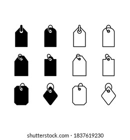 Labels Icon Symbol Vector On White Stock Vector (Royalty Free ...