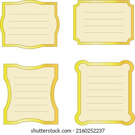 Gelbe Rahmenkollektion für Vektorgrafik