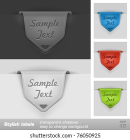 Labels, jeans style. Vector