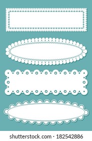 labels with lacy borders