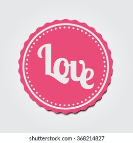  Labels love . Vector label and badge . stamp  homemade products and shop