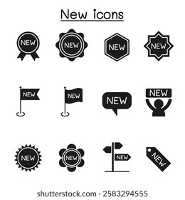 Labels New Icon in glyph style