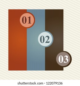 labels with numbers over beige background. vector illustration