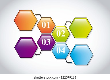 labels with numbers over gray background. vector illustration