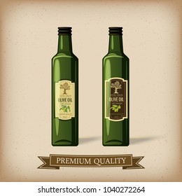Labels olive oil bottle, vector,caroon style, isolated