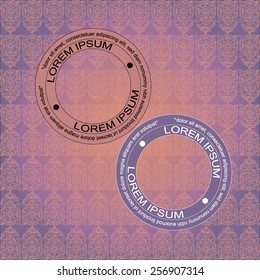 Labels on vintage background