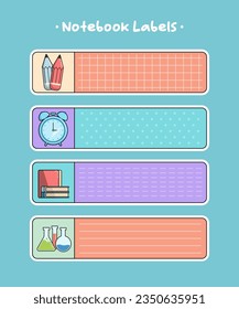 Labels pack, notebook labels, name tag