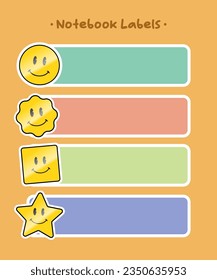 Labels pack, notebook labels, name tag