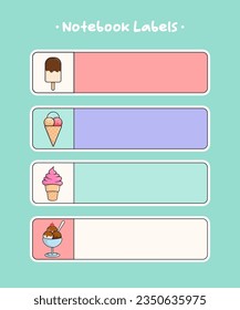 Labels pack, notebook labels, name tag