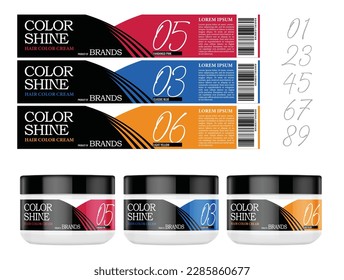 Labels package template design. Jar packaging isolated on white. Vector illustration