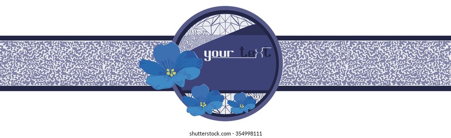 labels with a painted image of flowers