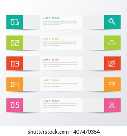 Labels Plan Five Step Number For Info graphic
