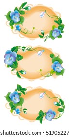 Labels for price, flowers blue