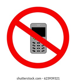 Labels prohibit the use of mobile.
