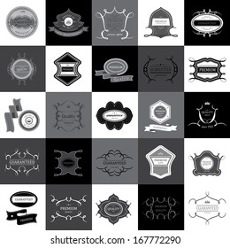 Labels In Retro Style Isolated On Backgrounds. Vector Illustration, Graphic Design Editable For Design