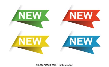 labels or ribbons in four different colors
