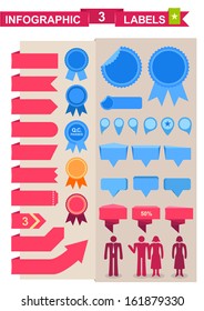 Labels set for infographics usage. Place them to mark any useful information.