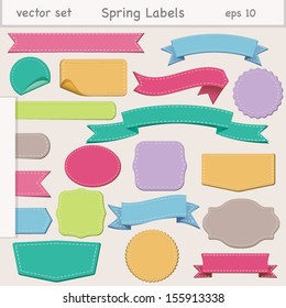 labels set in spring and summer colors