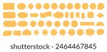 Labels set. Stickers, tags banners, promotion media design. Sale, discount, special offer, price. Vector illustration in flat style