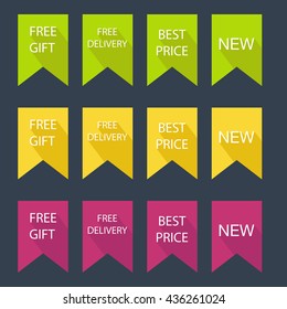 Labels set. Tags set. Vector illustration