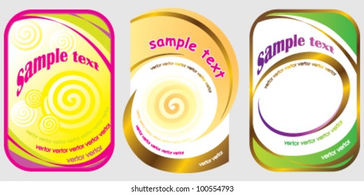 Labels with spirals