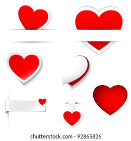 labels and stickers, heart shape