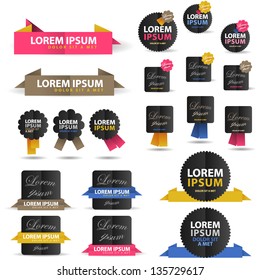 Labels And Stickers - Set - Isolated On White Background - Vector Illustration, Graphic Design Editable For Your Design. Labels Logo