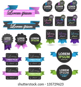 Labels And Stickers - Set - Isolated On White Background - Vector Illustration, Graphic Design Editable For Your Design. Labels Logo