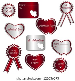 labels and tags for Valentine's day vector set
