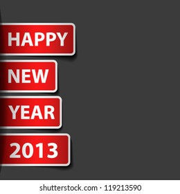 Labels with text: happy New Year 2013