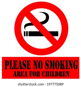 Labels with  text Please No Smoking,vector illustration