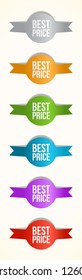 Labels with text, stickers