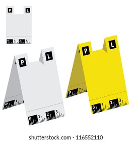 Labels used by police at the scene. Vector illustration.