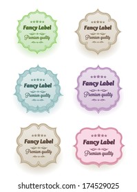  labels. Vector