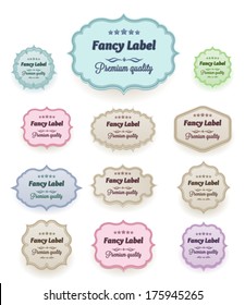 labels. Vector