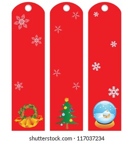 Labels for the winter holidays. Vector illustration.