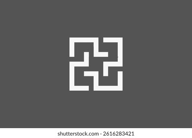 labirin geometric square minimalist logo